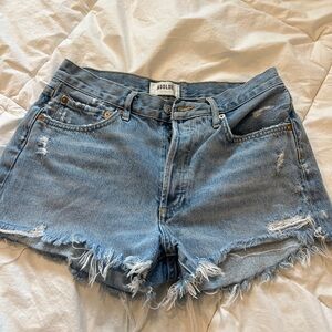 AGOLDE Women's Blue Denim Parker Shorts
